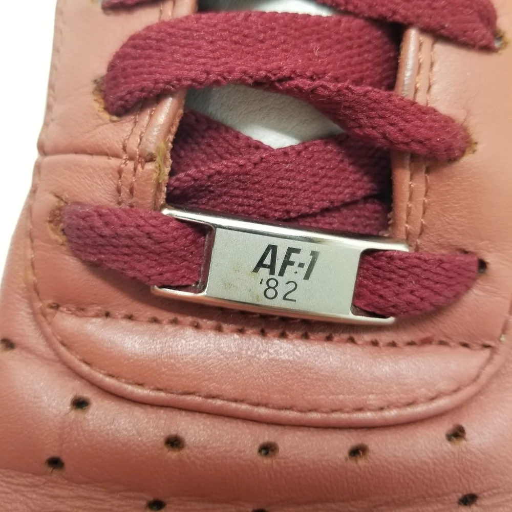 Nike Air Force One Men Size 10 Sneakers XXV AF-1 Lace Up Maroon Tan Mr Baltimore